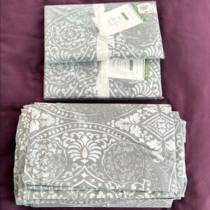 Threshold Gray and White Decorative Bedding Set